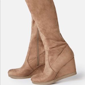 Taupe Fiora Wedge Boot Women